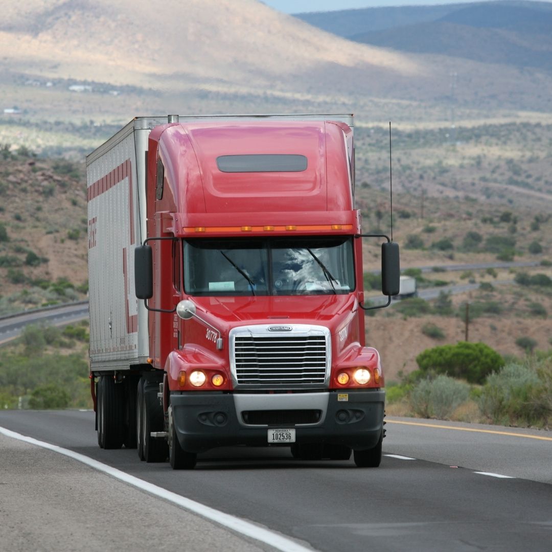 freight truck transporting goods